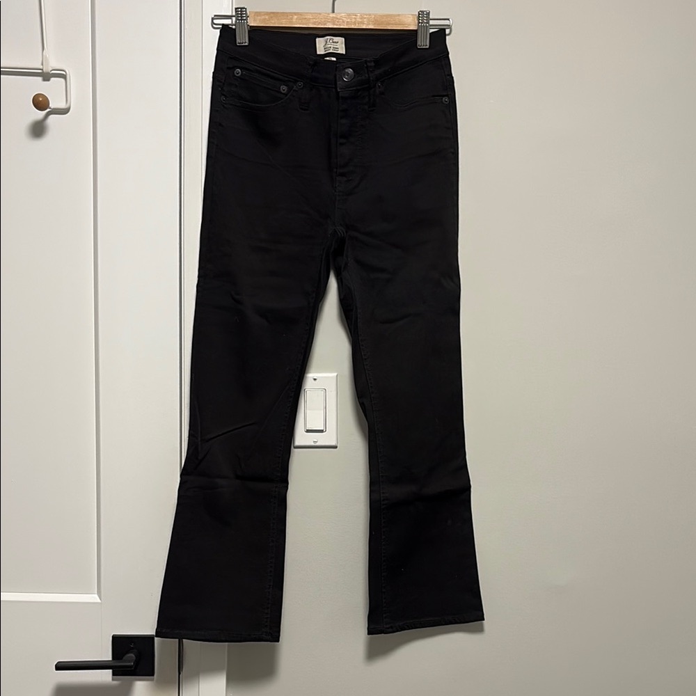 J. Crew Black Flare Boot Crop